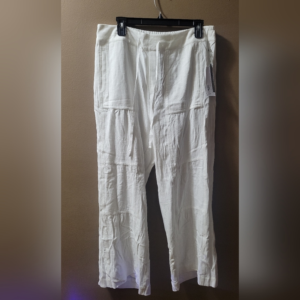 NWT Soft Surroundings Icon Veranda Pants Size Large Petite White